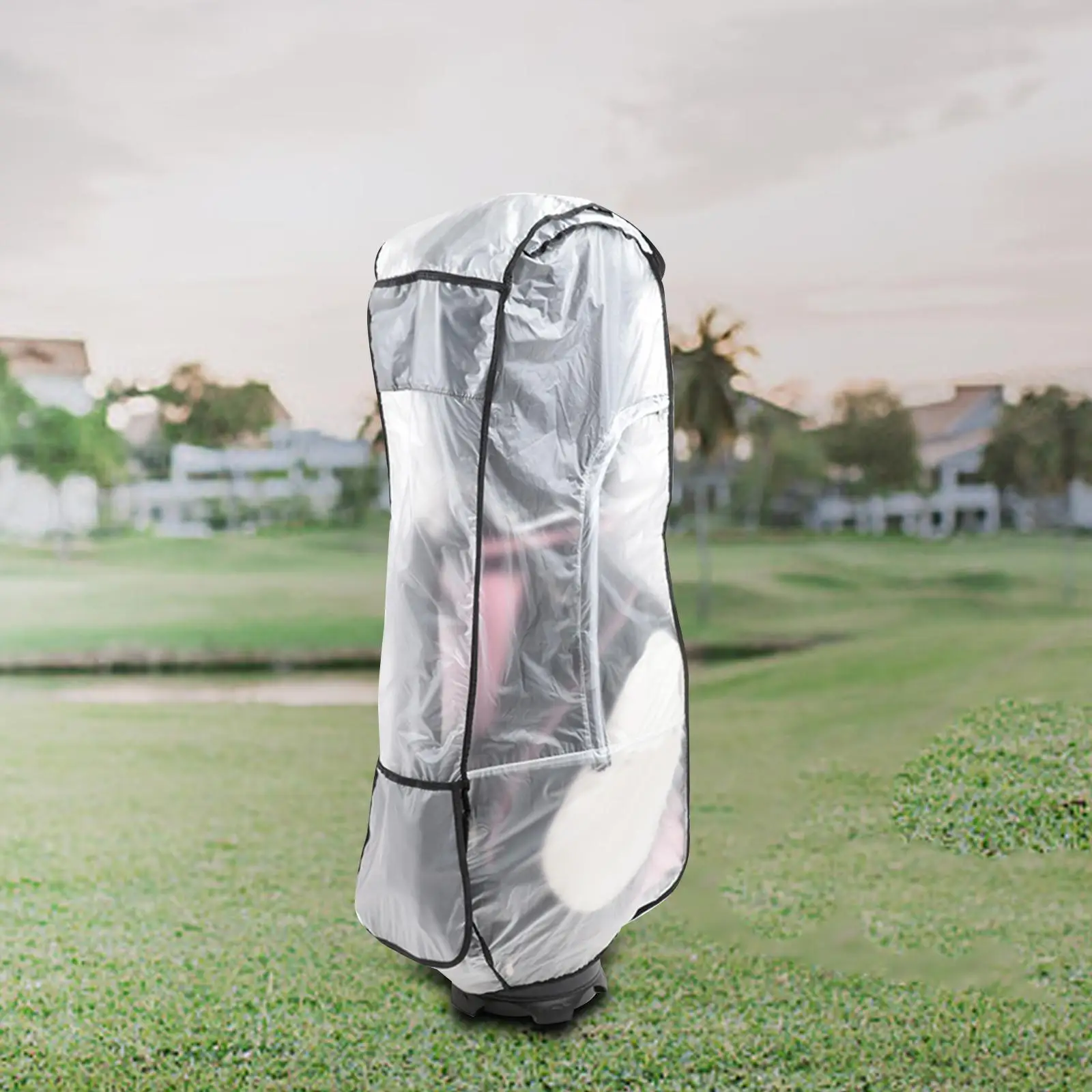 Golf Bag Rain Cover Durable 1x Clear Protective Cover Club Bags Raincoat Golf Accessory for Golf Push Carts Carry carts Gifts