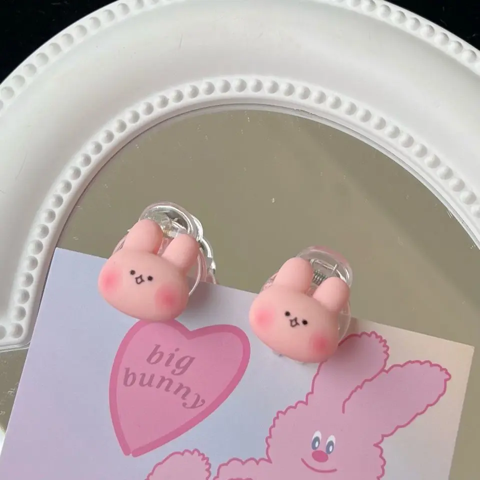 2 قطعة مقاطع Cottagecore الأرنب الفراولة أحمر الخدود لطيف ذيل حصان حامل الانفجارات تأمين للمراهقين فيونكات شعر للفتيات