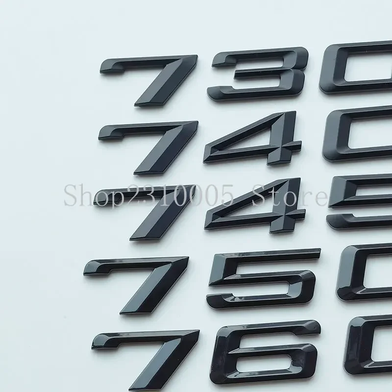 For 7 Series E38 E65 E66 F01 F02 730d 740d 745d 750d 760d Car Styling Trunk Letter Emblem Rear Lid Logo Matte Glossy Black