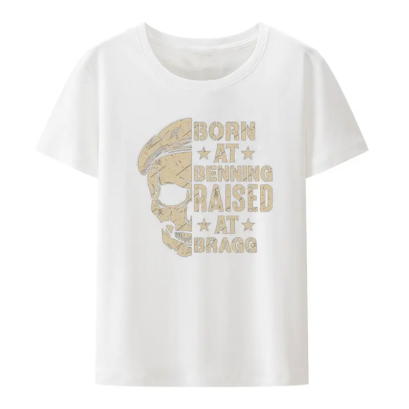 Born At Bennng Raised At Bragg Modal Print T Shirt Original Men's Shirts Summer Comfortable Creative Short-sleev Camisetas