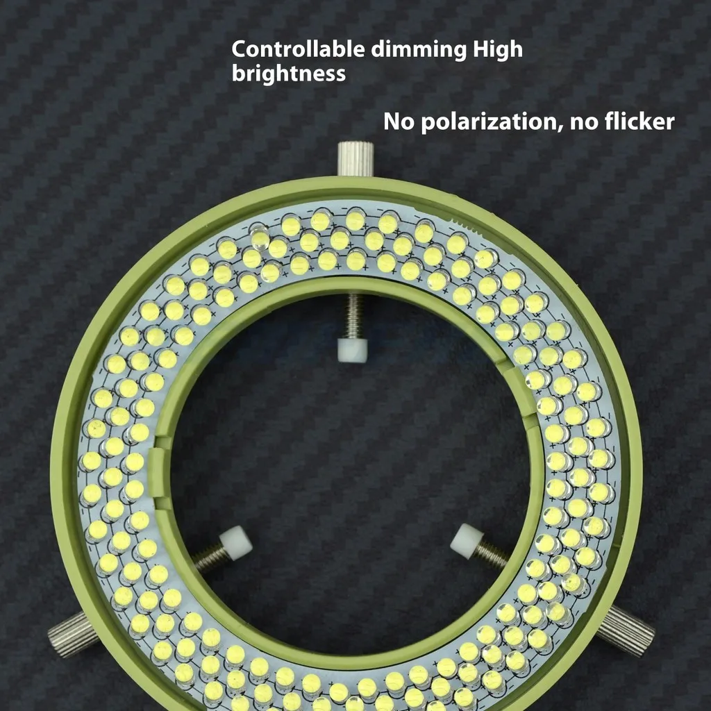 YCS LED 6565 Microscope Lamp 144 LED Adjustable Dimming Lamp Anti-Scratch Rubber Fill Light For Microscope Lighting Repair Tools