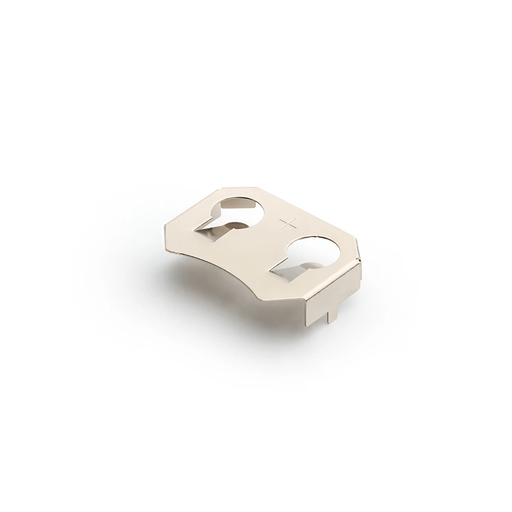 Customized Metal CR2032 Battery Holder DIP CR2025 CR2032 Battery Retainer Clip CCR-2005SS-2-NI