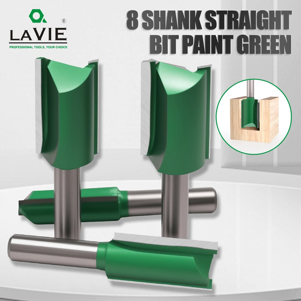 

LAVIE 1pc 8mm Shank Router Bit Straight Bit Milling Cutter For Wood Woodwork Tool C08002