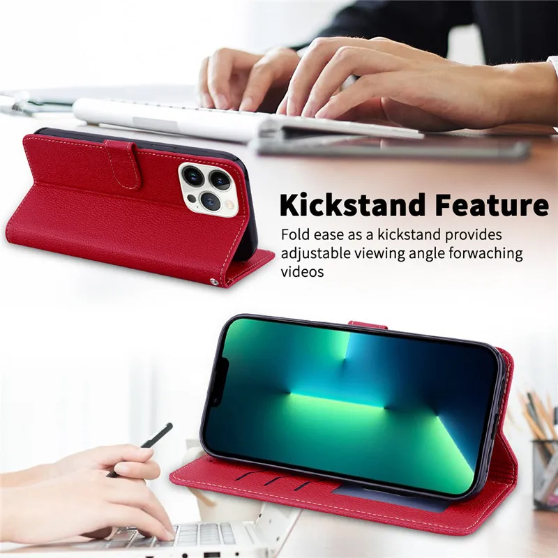 جراب محفظة جلد سيليكون ، جراب هاتف لـ Poco F6 ، C65 ، C40 ، X4 ، GT ، X5 ، X4 ، M6 ، F5 ، F6 ، X6 Pro ، 5G