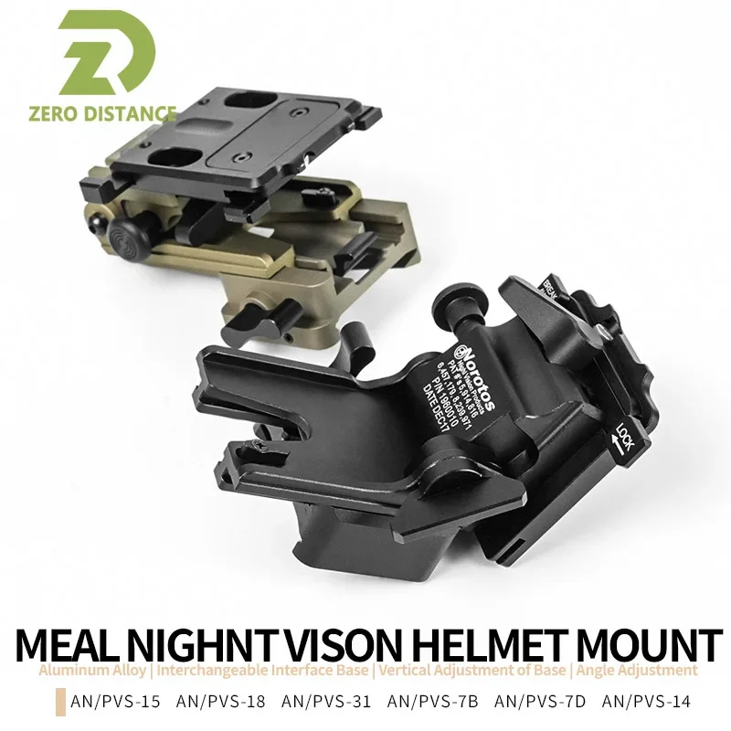 Tactic Night Vision Helmet Holder Goggles Mount NVG Arms Metal Helmet Mount for PVS-7, PVS-14, PVS-15, PVS-18, PVS-21 Accessory