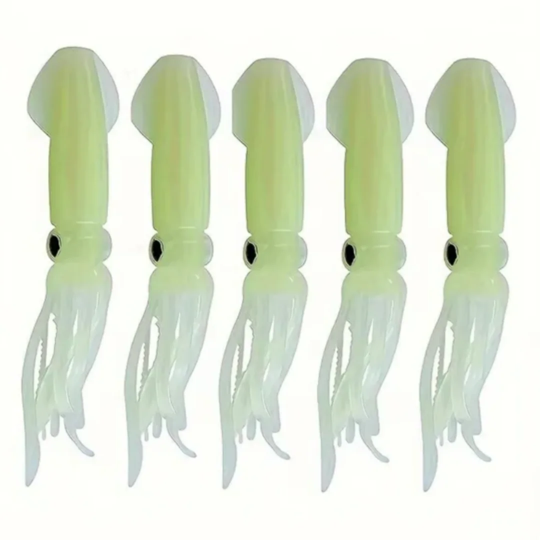 5pcs/Set Bionic Squid Artificial Sea Fishing Lure Bait Outdoor Fishing Accessories for Enhanced Catching
