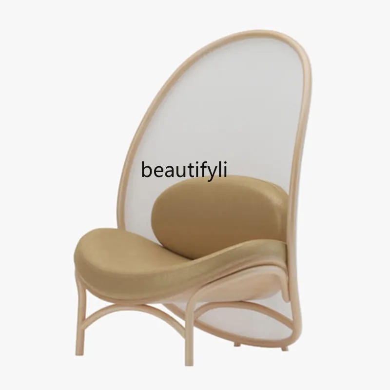 

yj Light Luxury Design Creative Solid Wood Armchair Sofa Armchair Homestay Hotel Villa