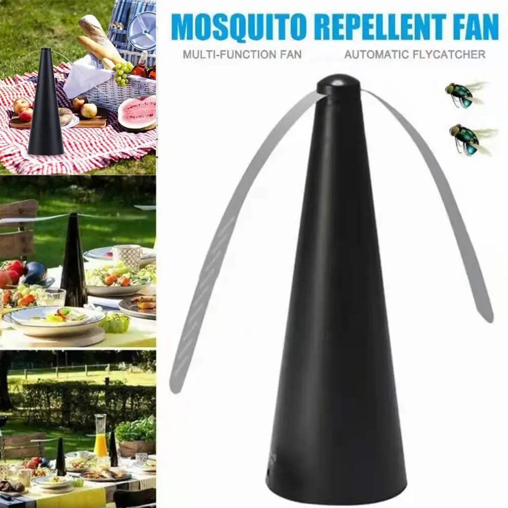 

Automatic Mosquito Fly Bugs Repellent Fan Battery Powered Pest Remover Portable Insect Control Indoor Outdoor Picnic Camping Use