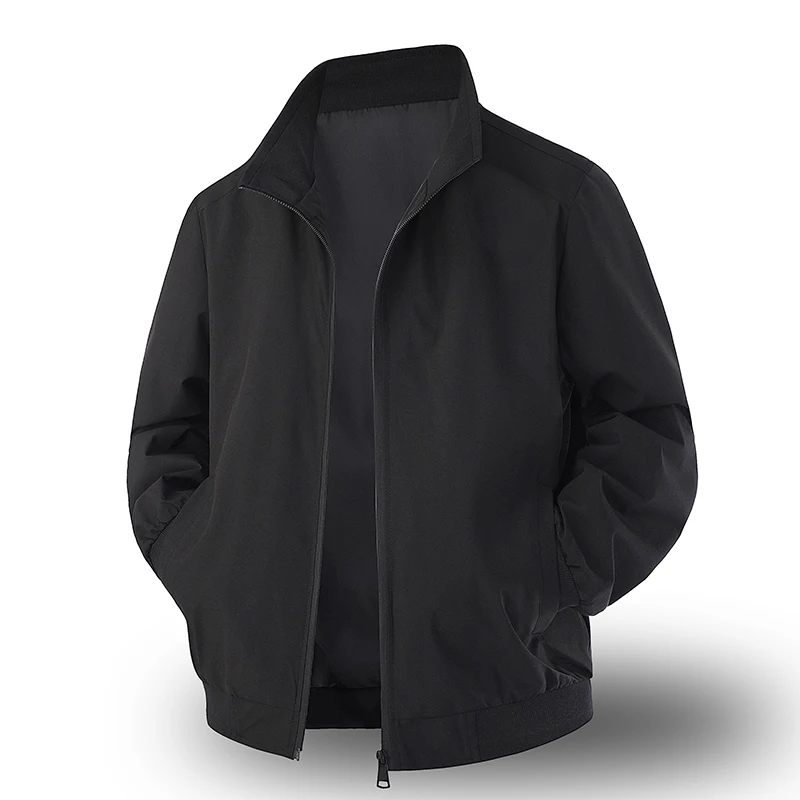 Men's Classic Business Jacket Windbreaker Zipper Jacket Turn-Down Collar Autumn Man Formal Trench Coat Spring Men Clothing