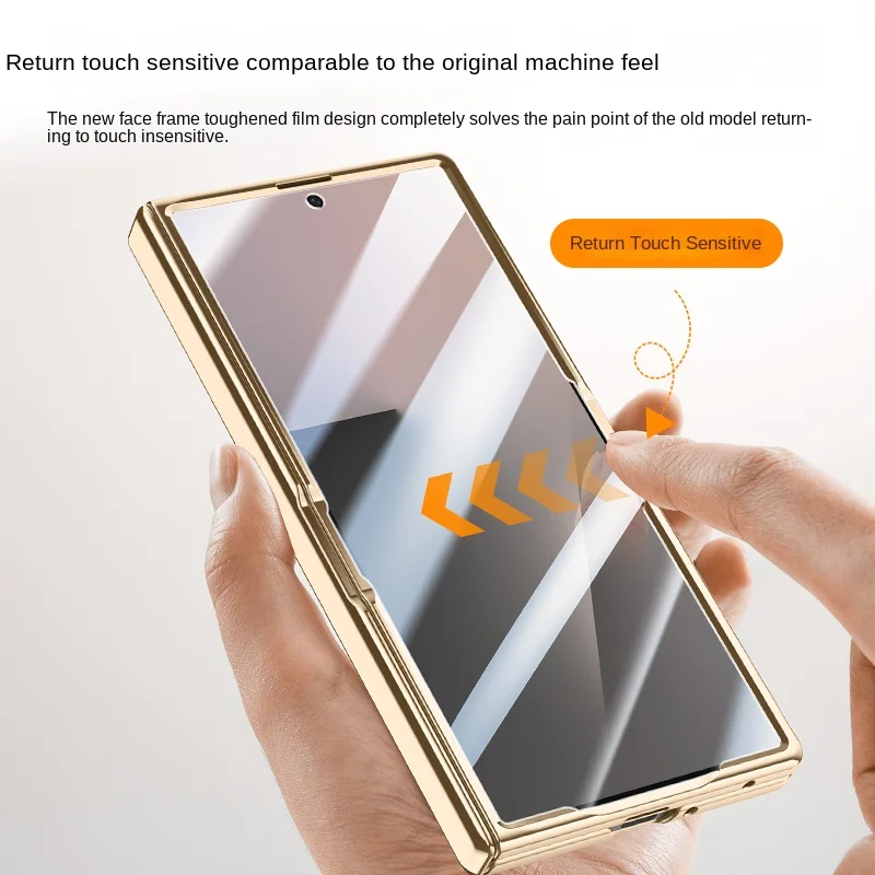 삼성 갤럭시 Z 폴드 7 충격 방지 모든 항목을 포함하는 스프링 힌지 보호 뒷면 커버에 대한 고급 PU 가죽 렌즈 스탠드 전화 케이스