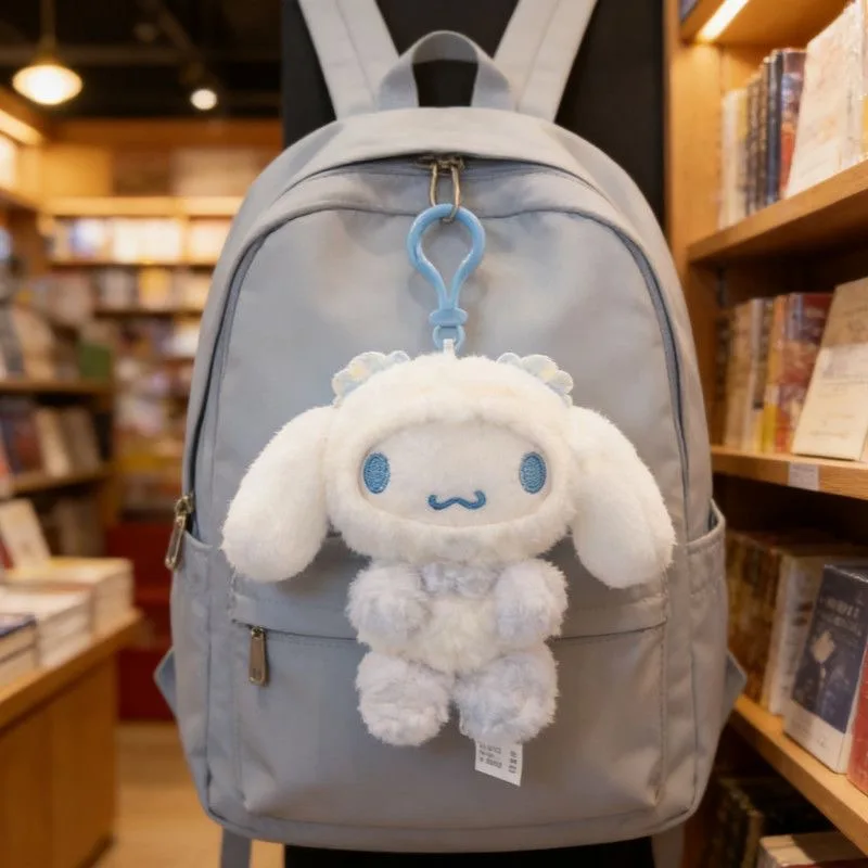

Genuine Sanrio Kuromi Plush Hanging Charm, Soft Cartoon Stuffed Toy Bag Ornament, Cute Keychain For Car Bag Backpack Use