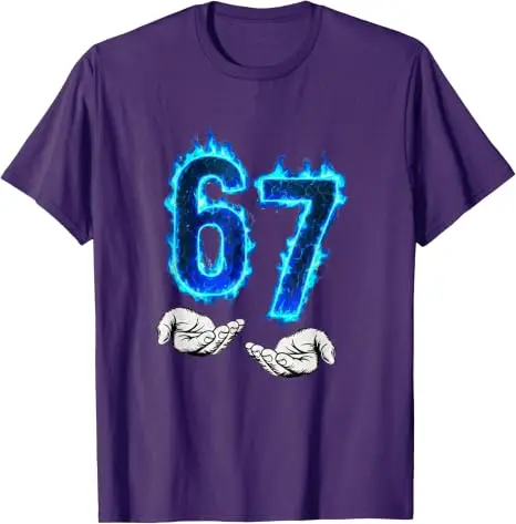 6 7 Meme Six Seven 67 Hands Meme Lustiges T-Shirt für Männer, Mädchen und Jungen Y2k Cooles Neuheitsgeschenk Persönlichkeit Kurzarm-Blusen Streetwear – Detail 14