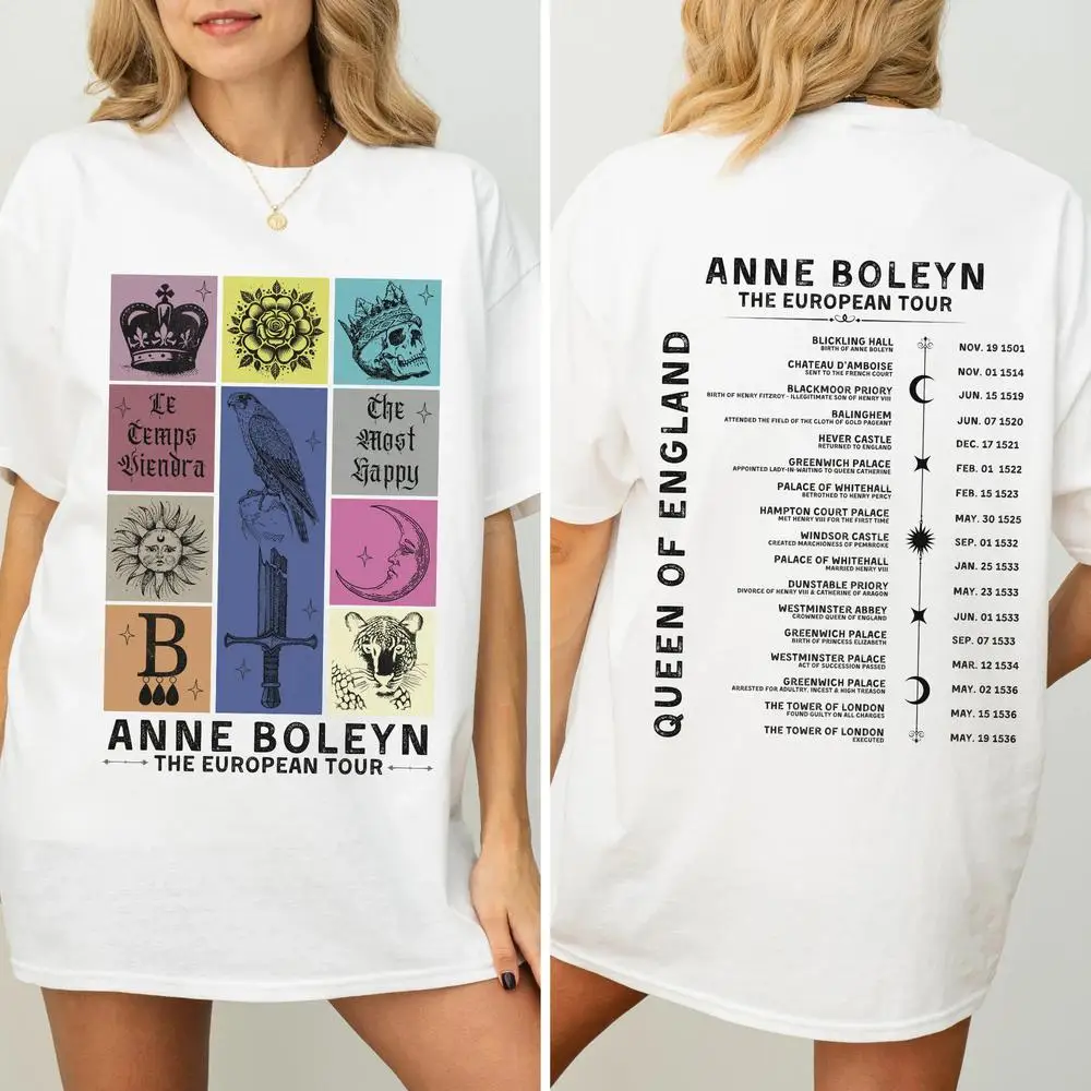

Women Cotton T Shirt In My Tudor Era Shirt Anne Boleyn Shirt Dark Academia Tee the Tudors Queen of England History Teacher Shirt
