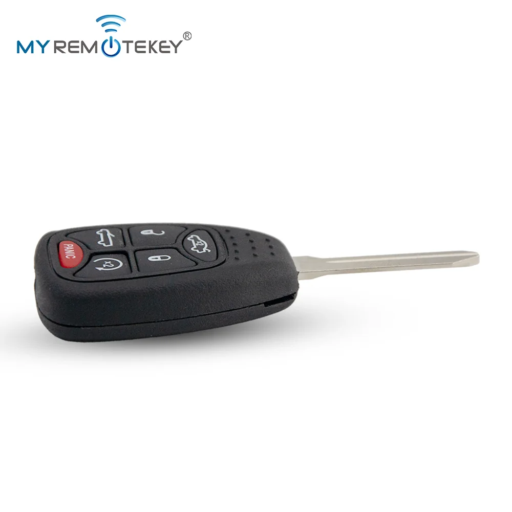MYremotekey FCC OHT692427AA Remote Head Key Shell 5/6 Button for 2007-2014 Chrysler Sebring 200 Convertible PN 68291091AA