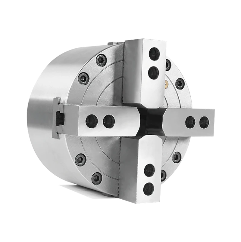 High Duability QS4 4 Jaw Lathe Chuck 6/8/10/12 Inch Solid built-in  pneumatic cylinder for lathe chuck