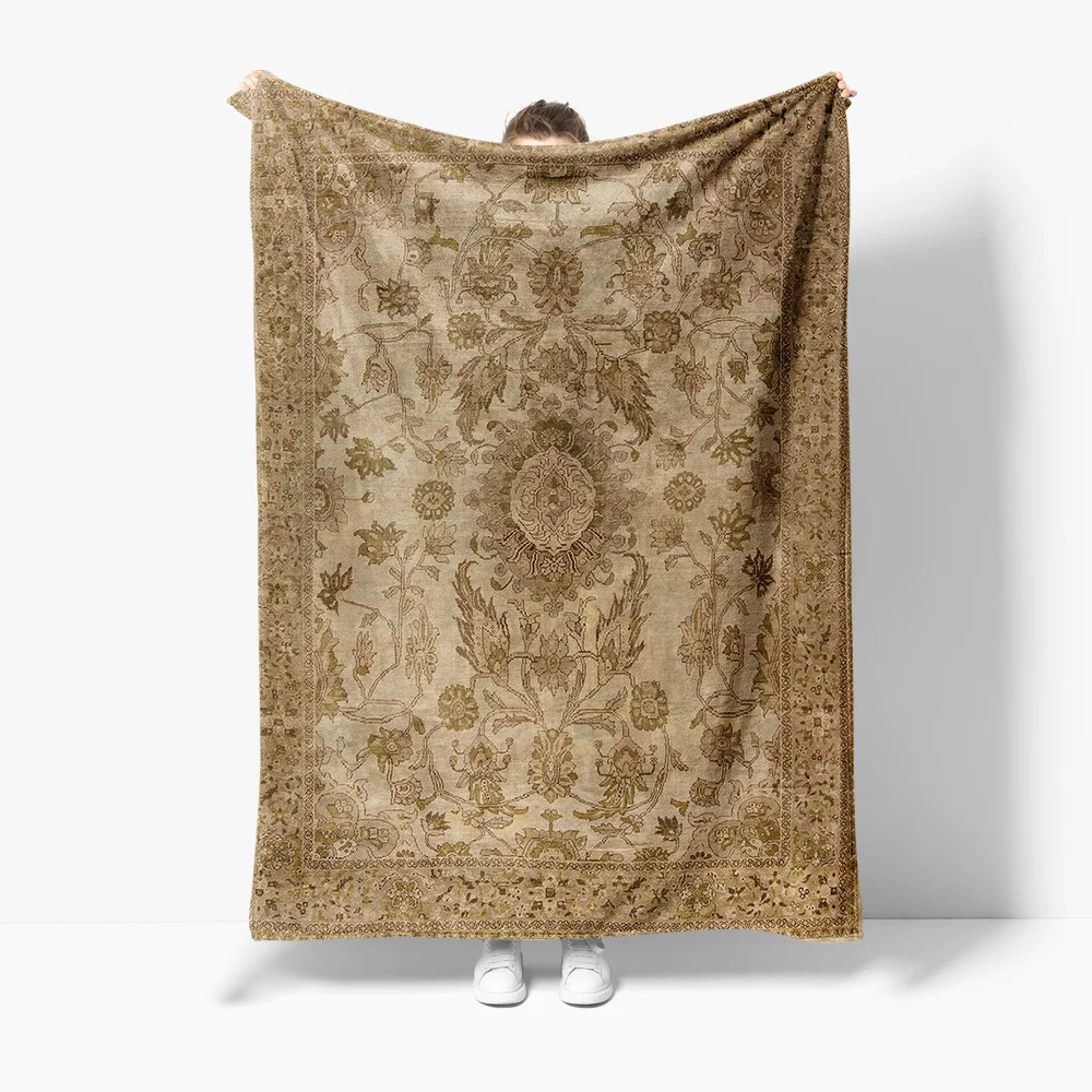 

Винтажный вышитый ковер-килим, турецкий антикварный персидский ковер, богемный домашний декор, напольное одеяло