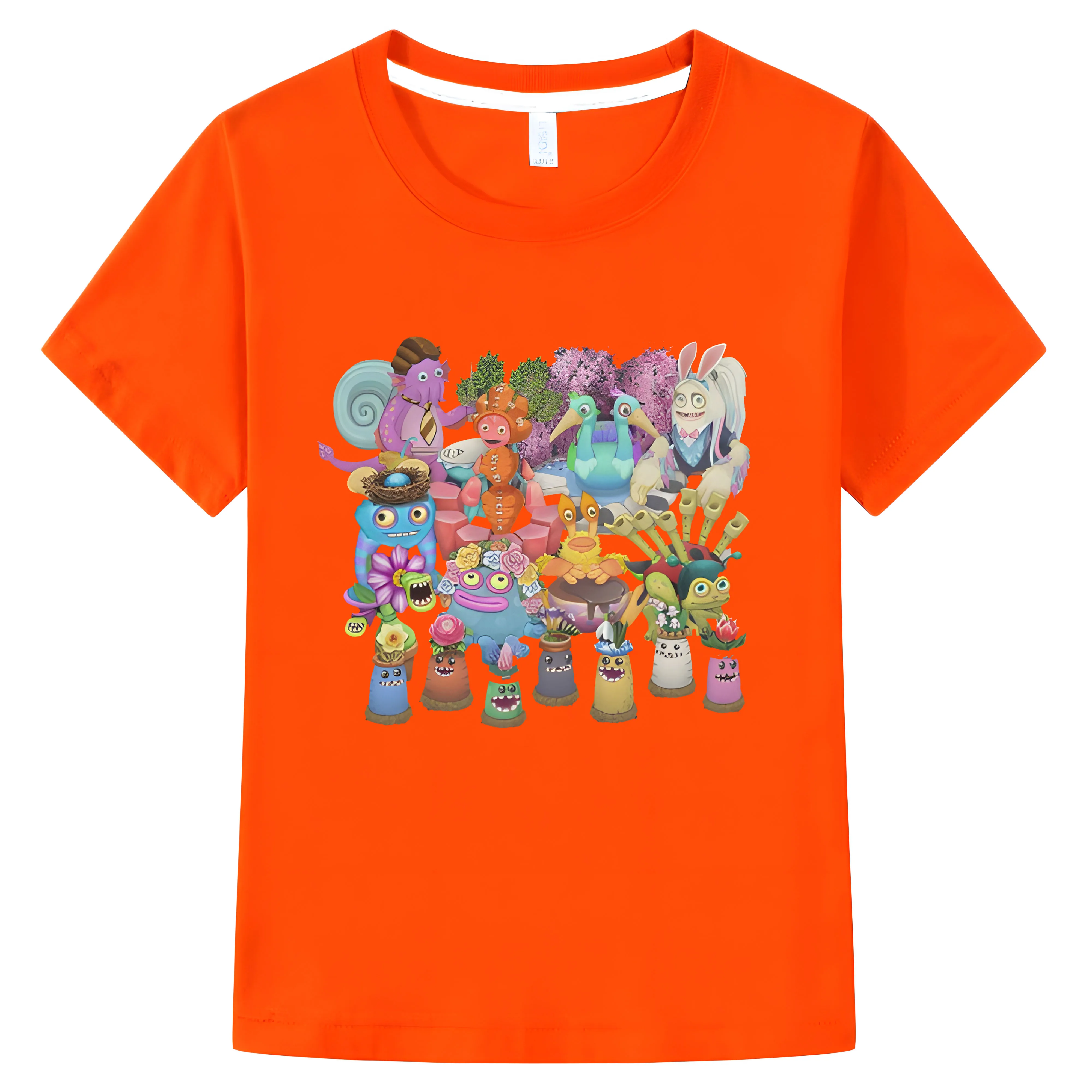 

My Singing Monsters Children Summer t shirt kids clothes girls clothes stitch clothes 100% Cotton Graphic top boys clothes