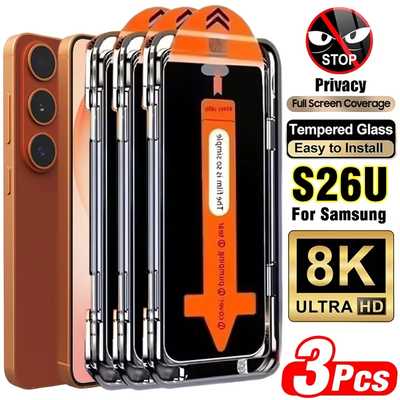 1-3 Stück Einfach zu Installierender Sichtschutz-Displayschutz für Samsung S26 Ultra S25 S24 S23 S22 Plus A57 A56 A37 A36 A55 A35 A26 A17 A16 Folie