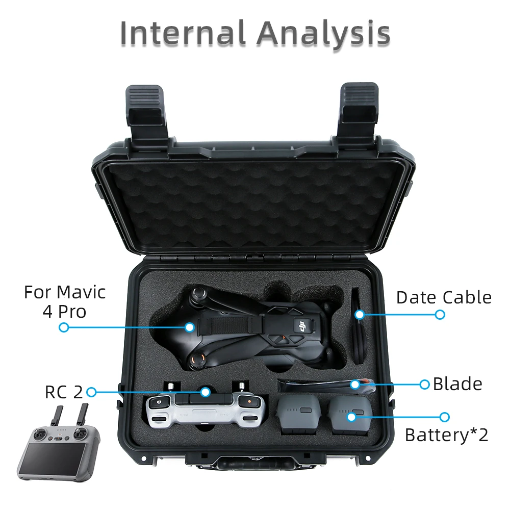 حافظة حمل لـ DJI Mavic 4 Pro صندوق مقاوم للانفجار حافظة صلبة محمولة لـ Mavic 4 Pro RC 2/RC Pro 2 ملحقات طائرة التحكم بدون طيار #6