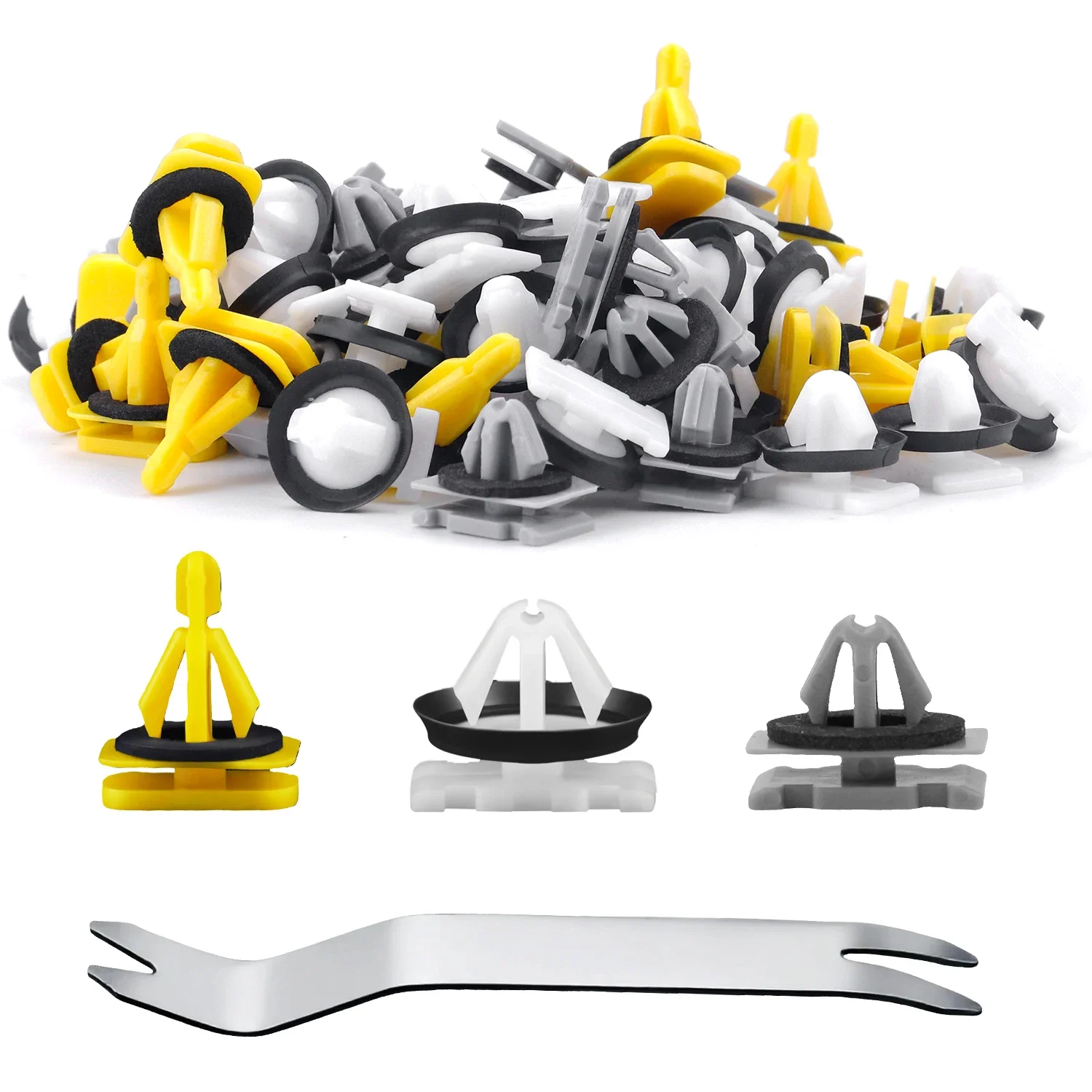 70Pcs Fender Flare Trim Clips Rocker Panel Retainers Rivet Fasteners for GM Buick Cadillac Chevrolet GMC Sedan Trucks