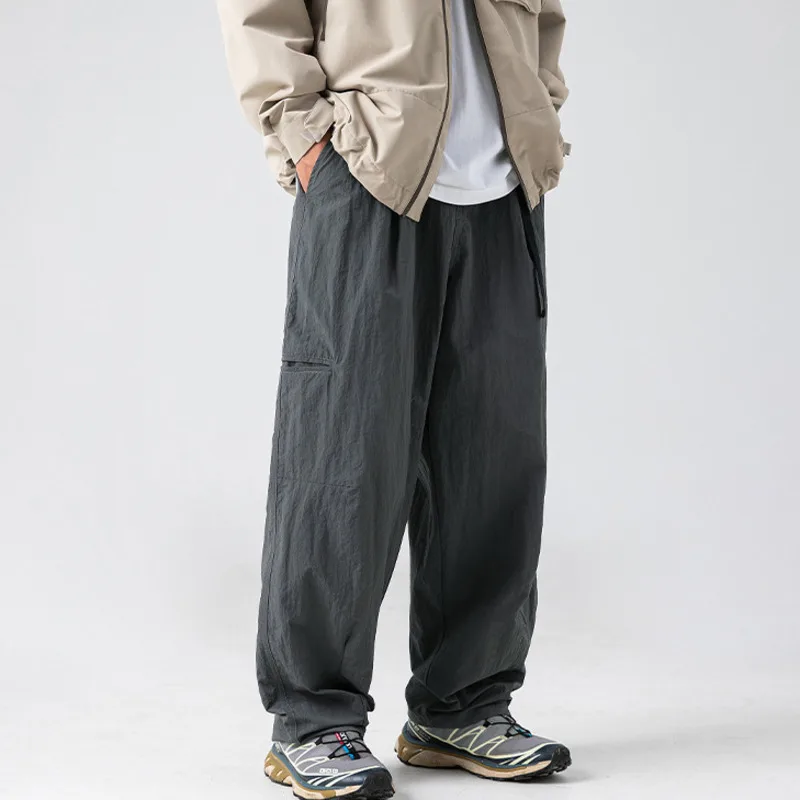 

Outdoor Functional Style Casual And Free Pants For Men Spring New Water-Repellent Side Pocket Design Loose Cargo Long Pants 5D0J