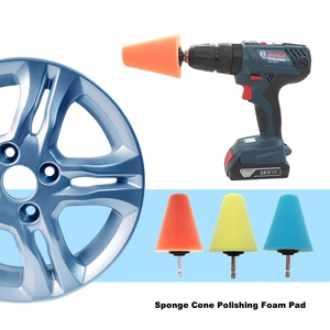 Conical sponge polishing cone for car tire, hub, metal polish, cleaning foam pillow, wheel tool 8 Main Sales Dress Buffante Sleeve - №6