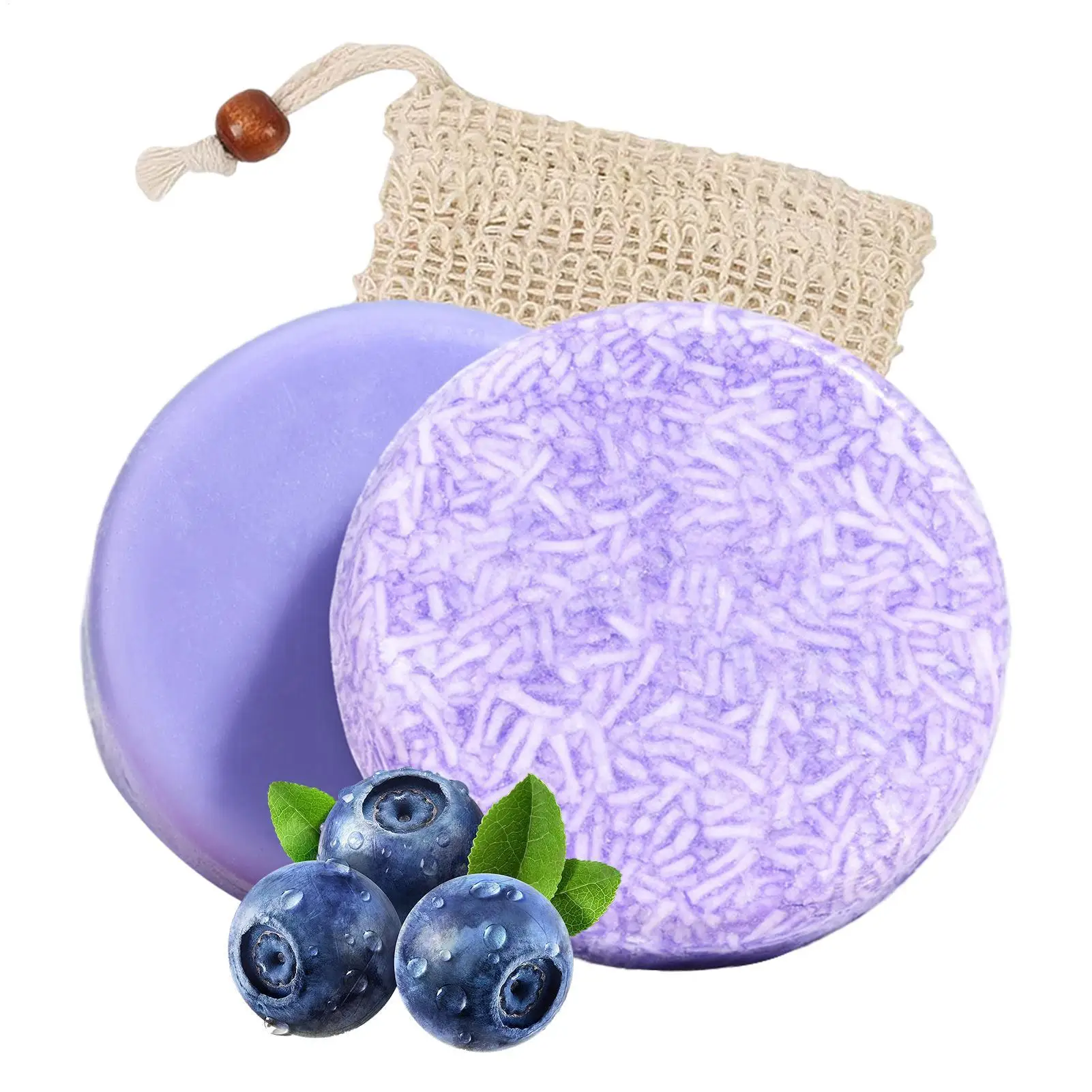 

Blueberry Plant Essential Oil hair care Soap Fruit Scent Nourishing Natural Hair Cleansing Shampoo Soap Hair Darkening Soap 2pcs
