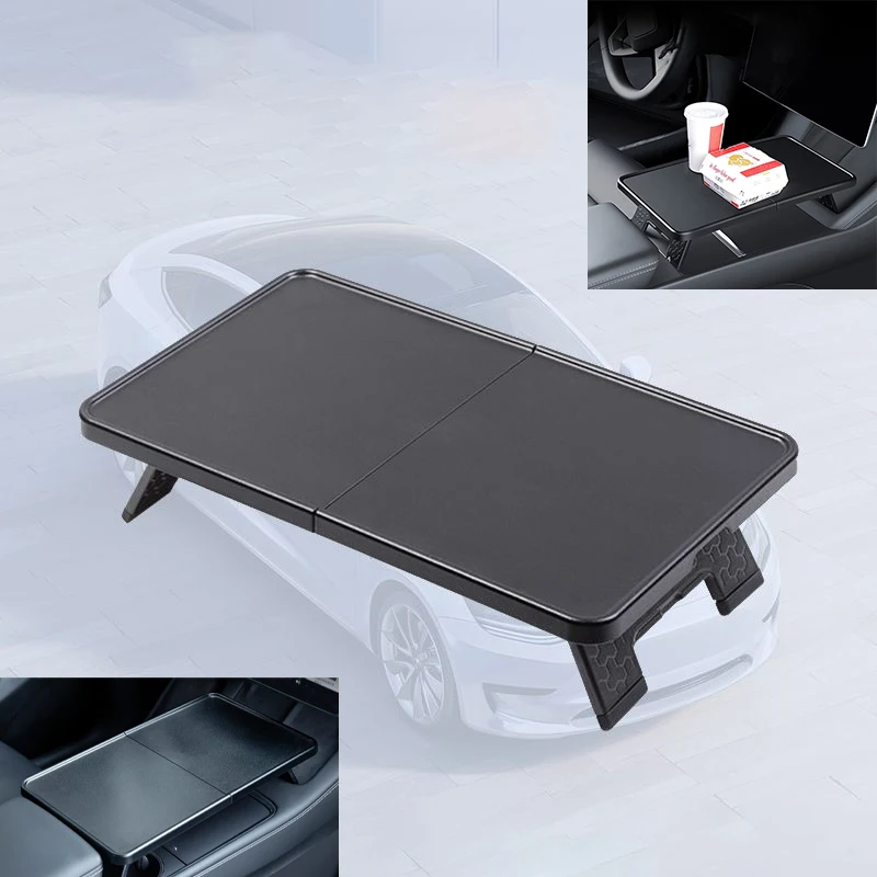 For Road Trips Autopilot Foldable Eating Food Table Tray For Tesla Model Y Model 3 2020 to 2024 Portable accesorios coche