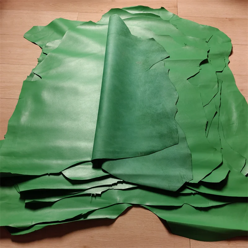 0.6/0.9mm Green Sheepskin. First Layer Leather. Real Leather Fabric. Handmade DIY Bag. Inside. Mat. Whole Sheepskin