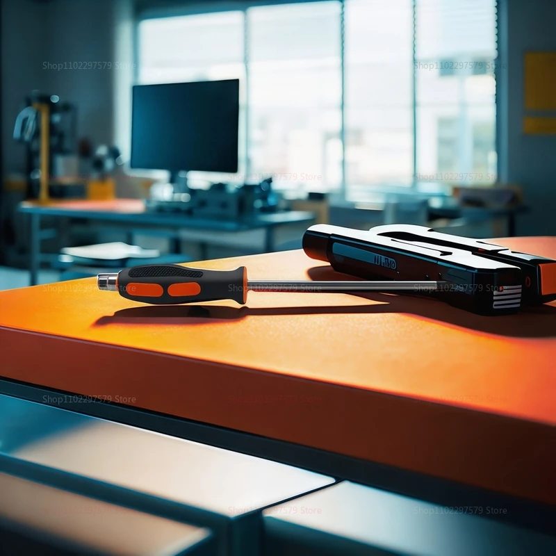 8 Inch Anti-Slip Go-Through Hammer Screwdriver Set with Magnetic Slotted Soft Grip Perfect for Home Auto Repair Tools