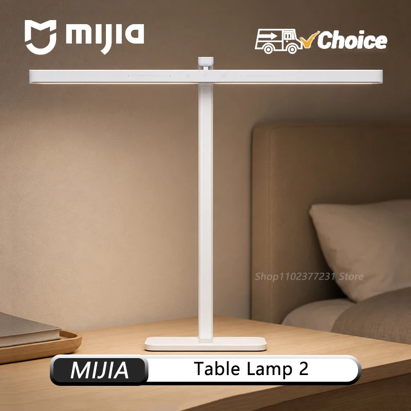 Original NEW Mijia Desk Lamp 2 LED Desk Light 60cm Long Lamp Holder HyperOS Connect Adjustable Light Mode Bedroom Reading Lamp