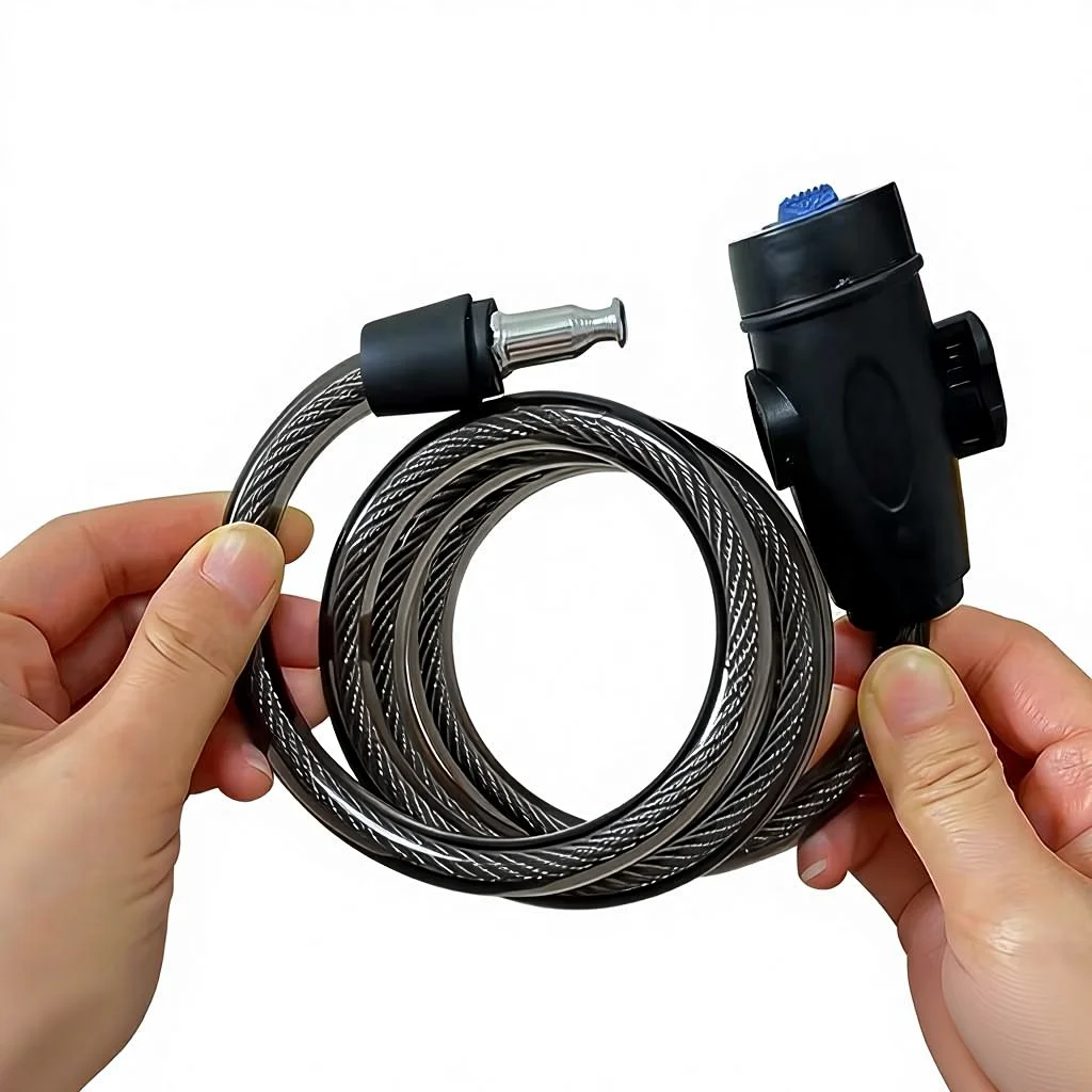 Electric Bicycle Lock Soft Lock Single Bike Password Anti-Theft Key Lock Road Mountain Bike Steel Cable Wire 105MM China
