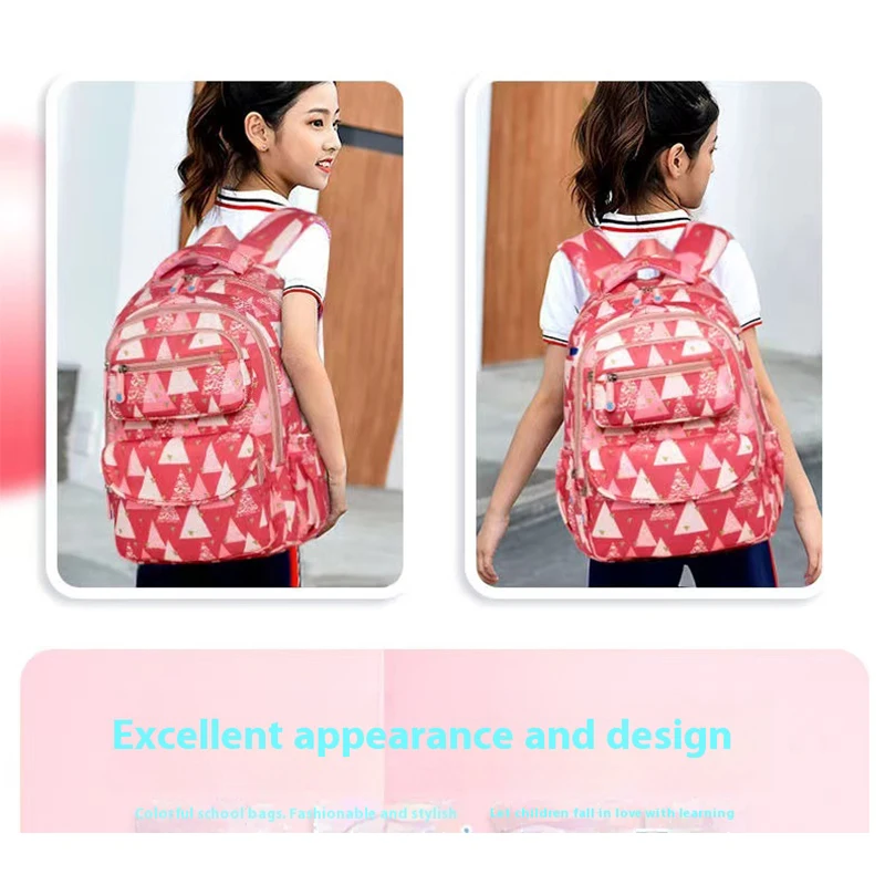 mozhiSFashion Backpack Junior High School Students Backpack Nylon Daily Rucksack Aesthetic Large Capacity for Teen Students