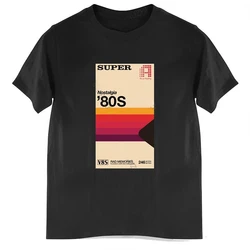 Super Tape T-Shirt Eighties Retro Vhs Movies Graphic T shirts Vintage Funny Female Male Summer Cool Short-sleev Tops Camisetas