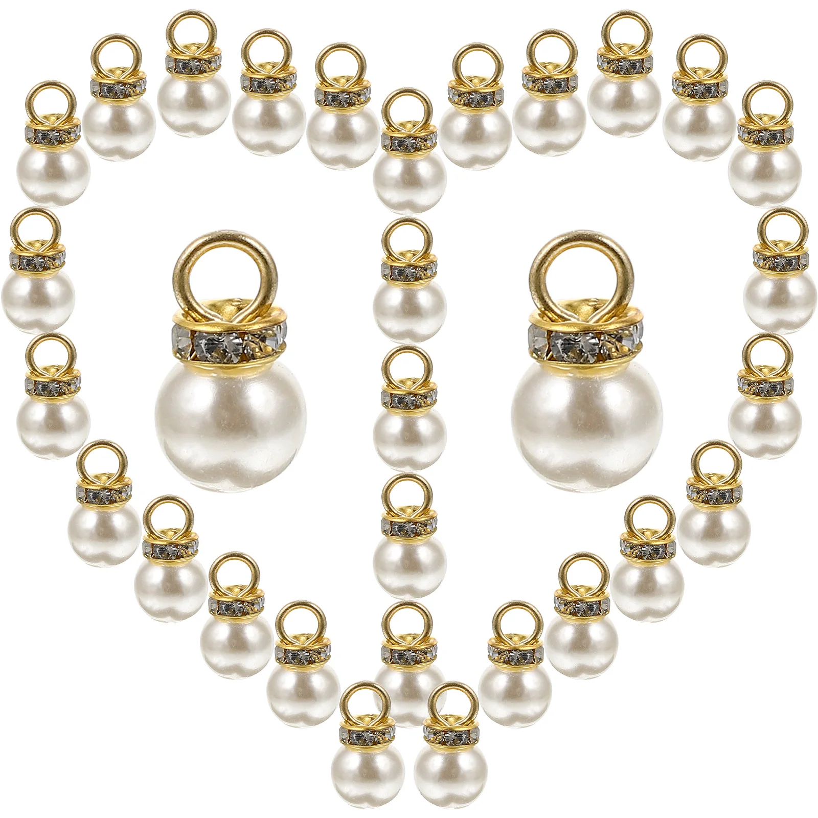 

100 Pcs Drill Ring Pendant Jewelry Plastic Pearl Making Charms Jewellery Girl Earring for Abs Crafting Man Supplies