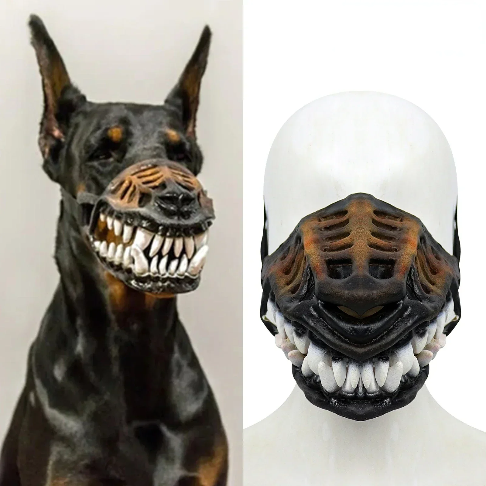 Dog Mouth Mask Padded Latex Rubber Muzzles For Large Role Play Puppy Halloween Cosplay Photo Props Accessories
