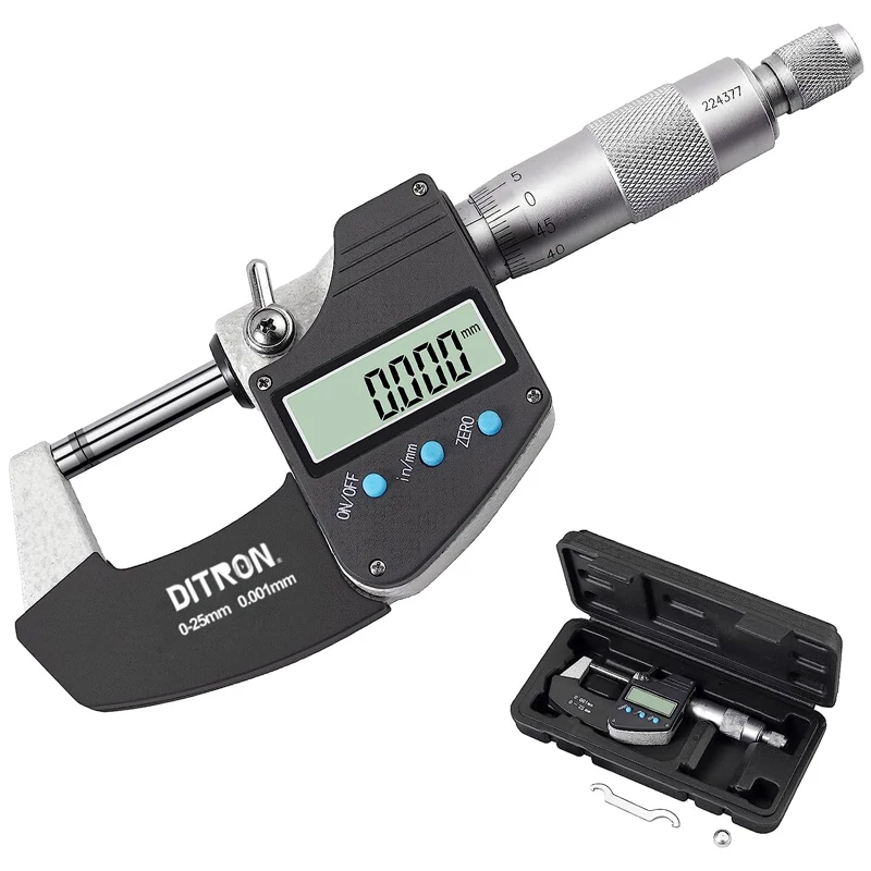 

0-25mm Digital Micrometer With Scale Line Electronic Outside Micrometer 0.001mm Micrometer Gauge