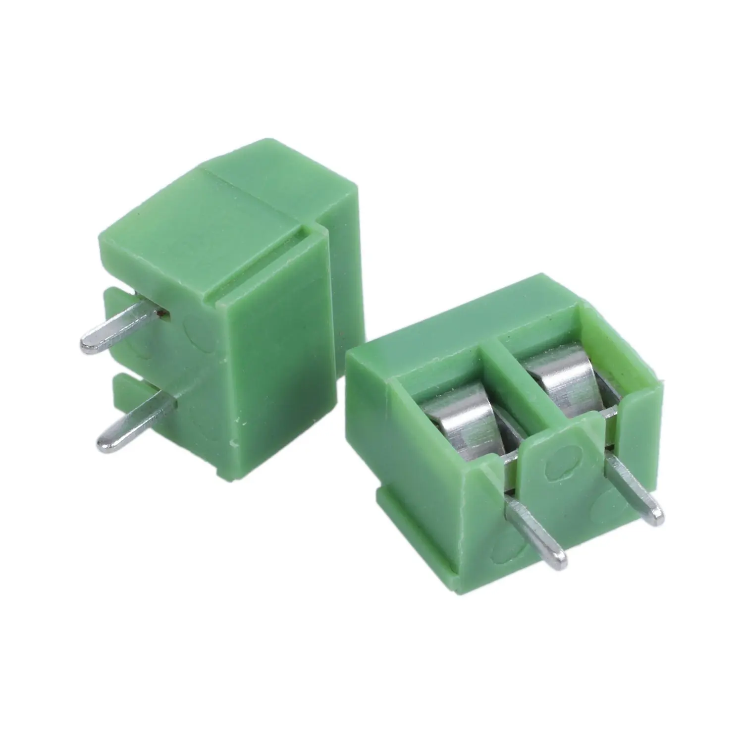 A64I 50 Pieces 2 Pin 5 mm Pinch PCB Mount Terminal Block Connector 300V 10A (Green)