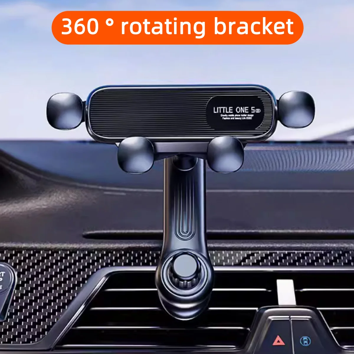 New universal mobile phone car holder with inverted hook type air outlet bracket for automobiles gravity navigation support bra