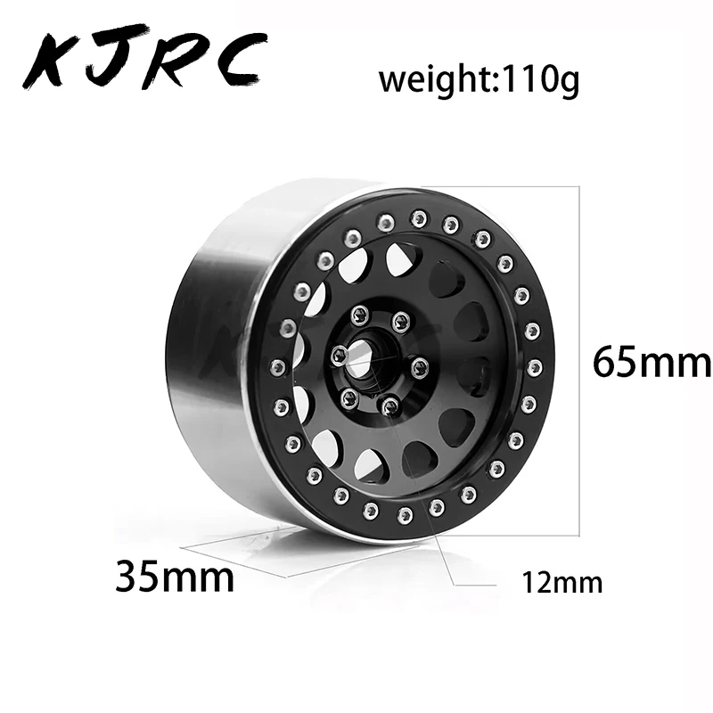 RC Car 2.2 Beadlock Wheel Rim 4Pcs CNC Aluminum Alloy for 1/10 RC Crawler Car Axial SCX10 90046 AXI03007 TRX4 VS4-10 Redcat Gen8