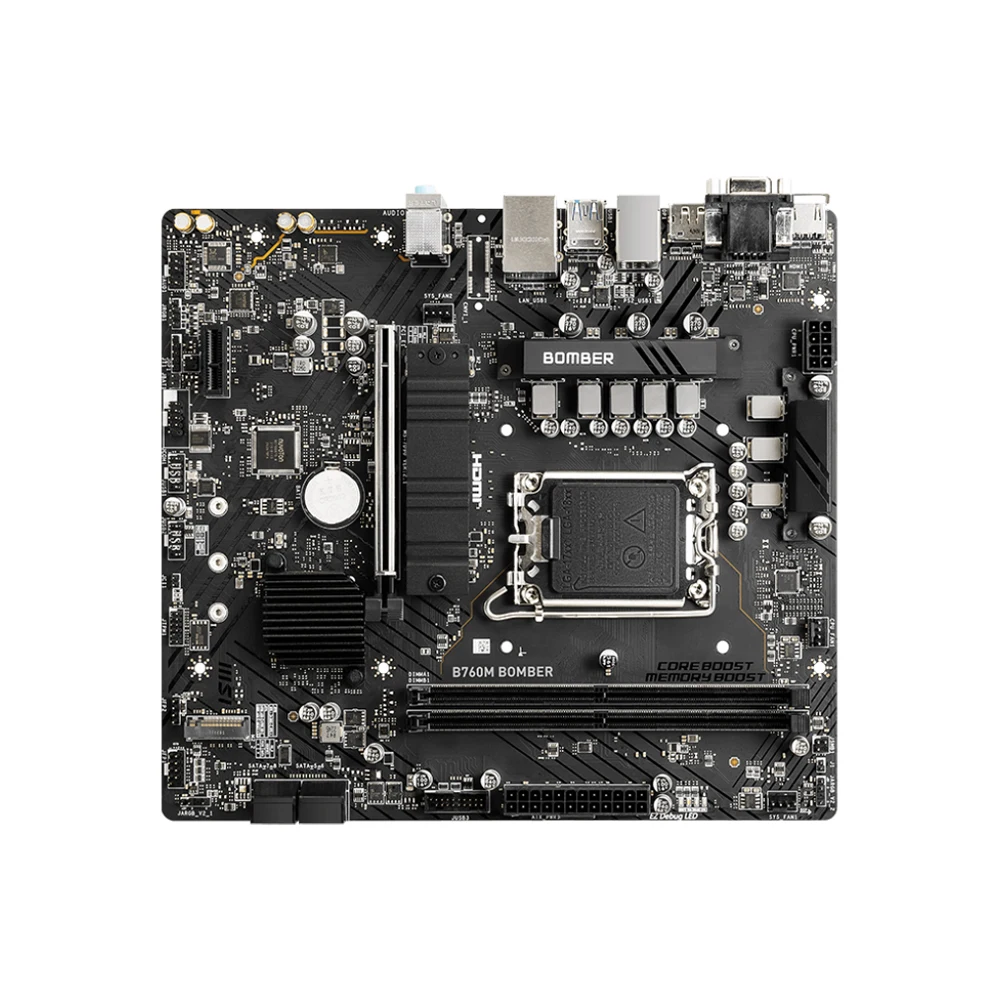 MSI B760M BOMBER Motherboard Support Intel Core 14th/13th/12th Gen Processors i5-12400F DDR5 6800MHz 256GB LGA1700 HDMI NVME M.2