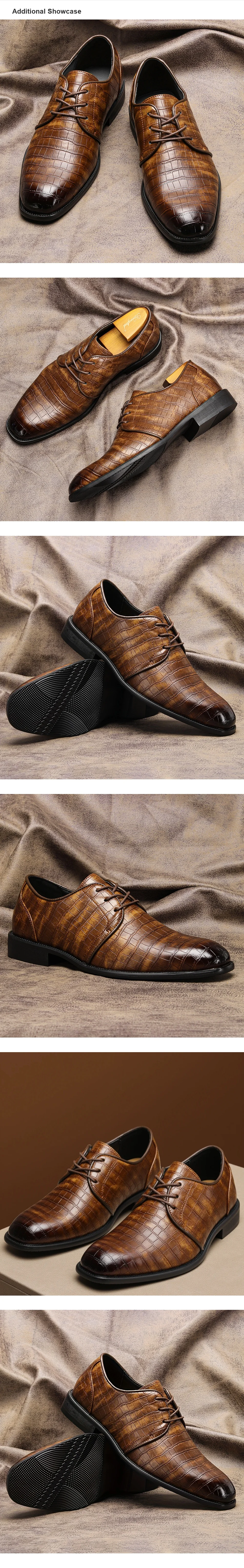 Zapatos de cuero para hombre, elegantes, cómodos y formales para negocios.