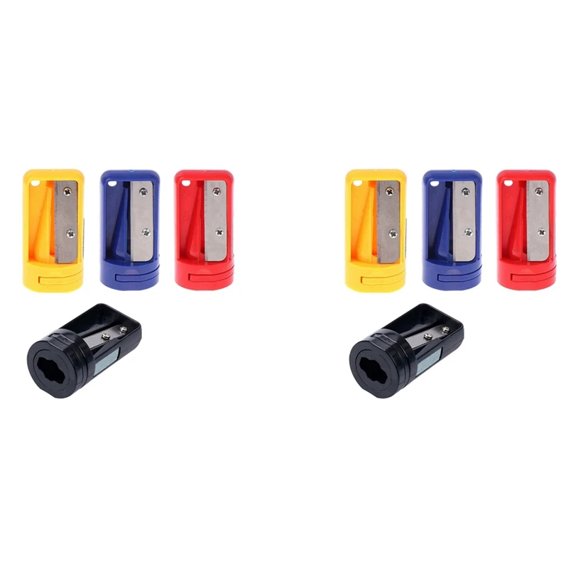 Carpenter Pencil Sharpener- 8 Pack Manual Pencil Sharpener For Flat Carpenter Pencils , Portable Pencil Sharpening Tool