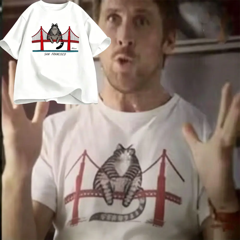 

Project Hail Mary Ryland Grace Same Style T-shirt Funny Cat Graphic T Shirt Men Women Clothing Casual Cotton Oversized T-shirts