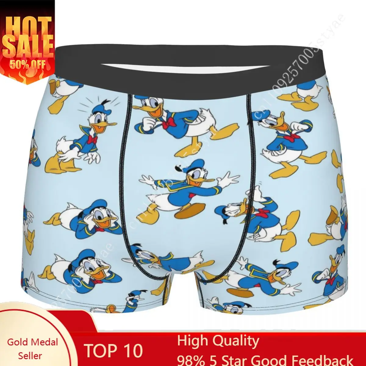 

Custom Male Cool Donald Duck Underwear Funny Cartoon Boxer Briefs Soft Shorts Panties Underpants