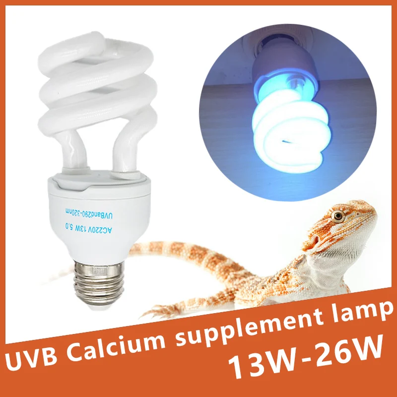 

Reptile UVB Light Bulb Land Turtle Reptile Lizard Calcium Supplement UV Turtle Back Light Energy-Saving Lamp