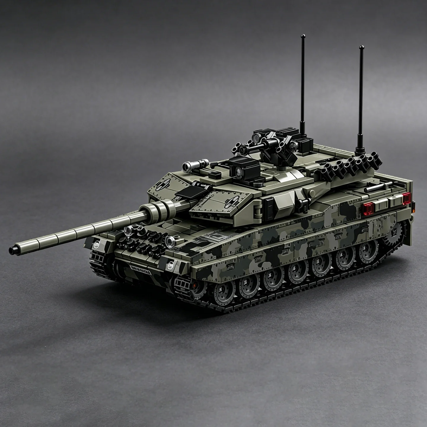 Leopard 2A7 Main Battle Tank: Modern Warfare Steel Beast Building Blocks Toy – Tracked Armored Vehicle