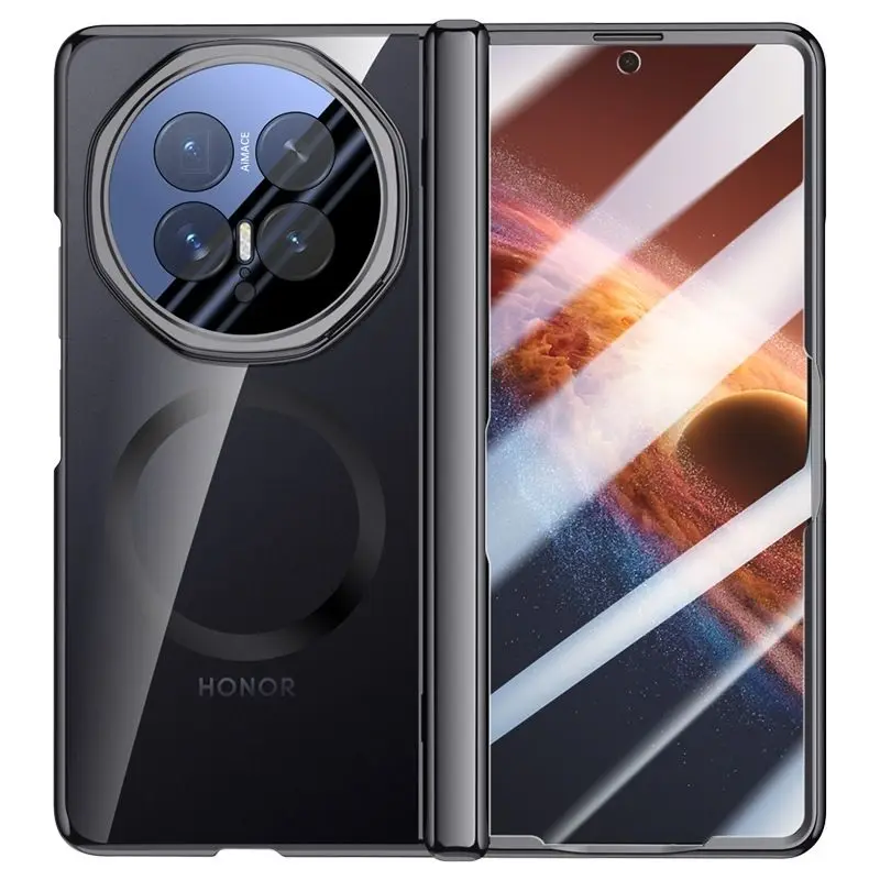

Case For Honor Magic V 6 Stylish Crystal Clear Magnetic Cover For Honor Magic V6 Shockproof