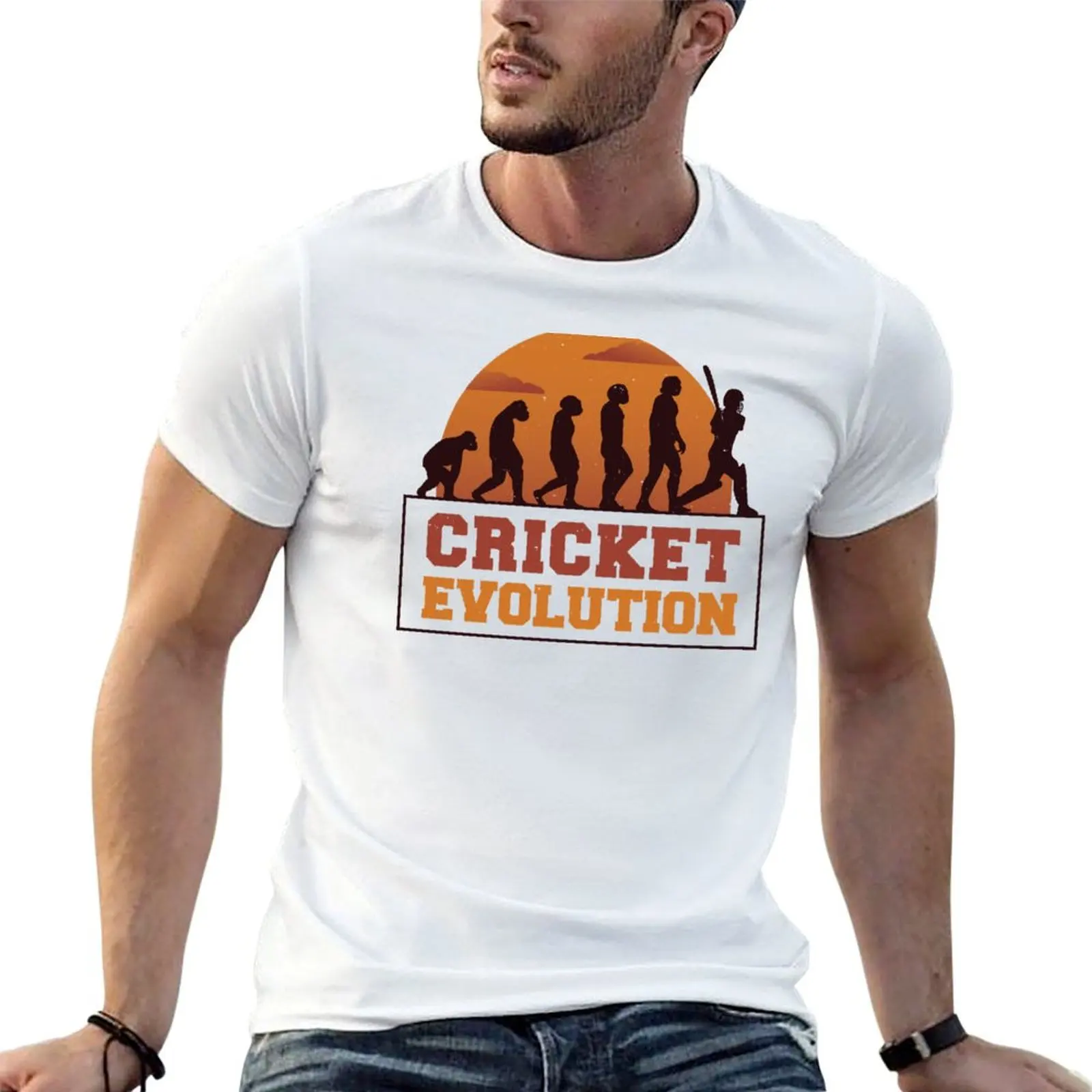 T-shirt CRICKET EVOLUTION, haut décontracté imprimé style rétro