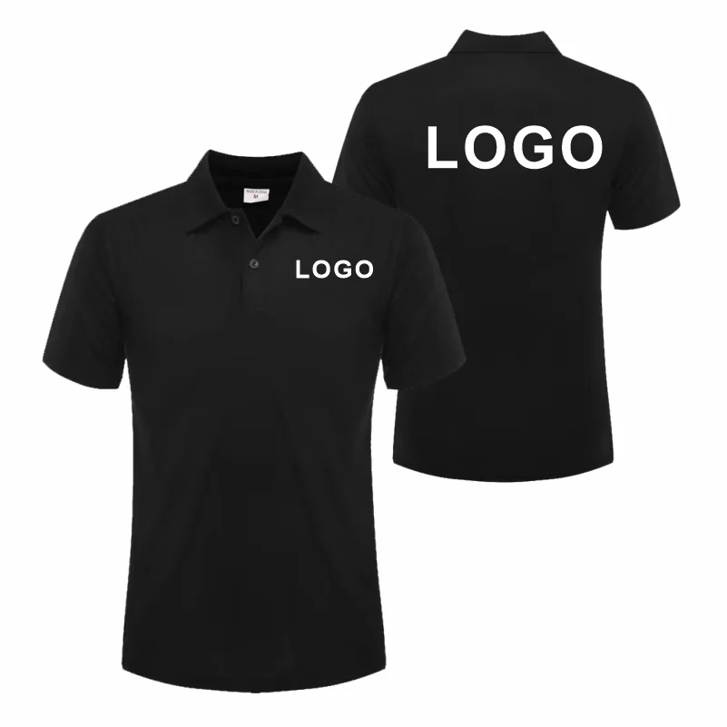 Aangepast logo Ademend poloshirt Casual bedrijfsgroep Kleding Revers Poloshirts met korte mouwen Werkkleding Printborduurwerk